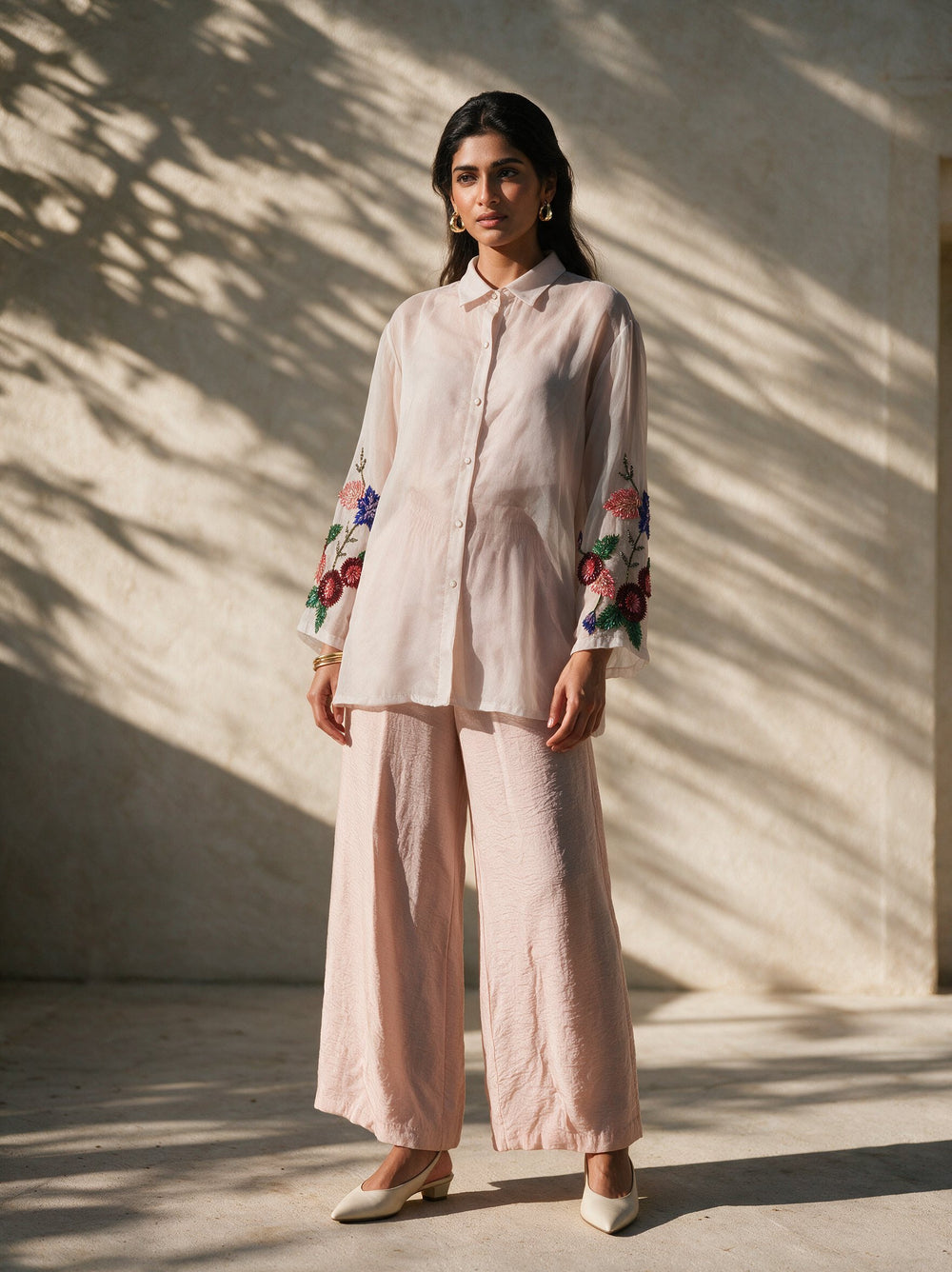 Blush Organza Set by Pummy Walia