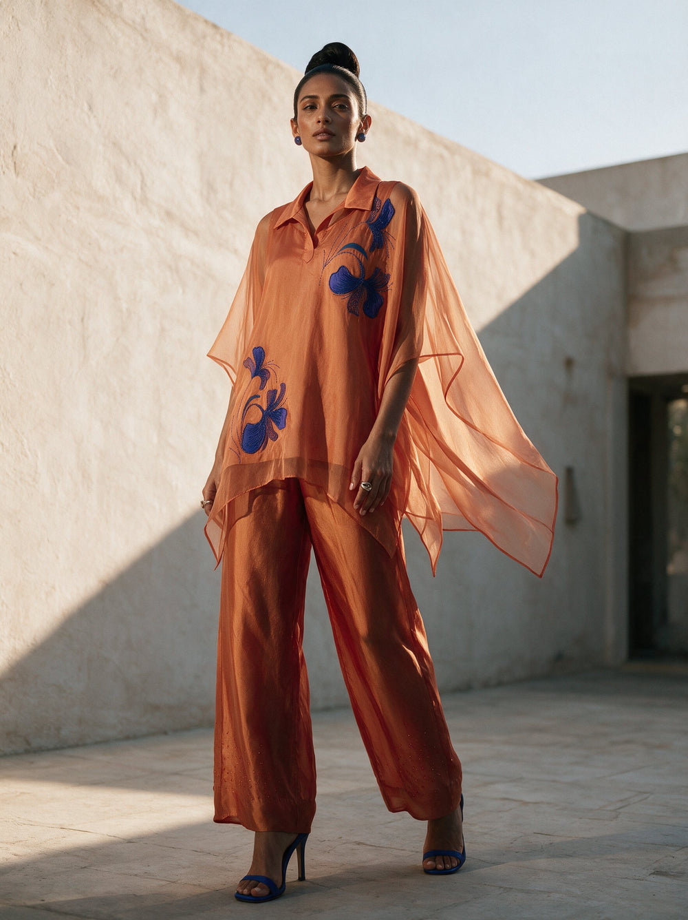 Marigold Cape Set by Pummy Walia