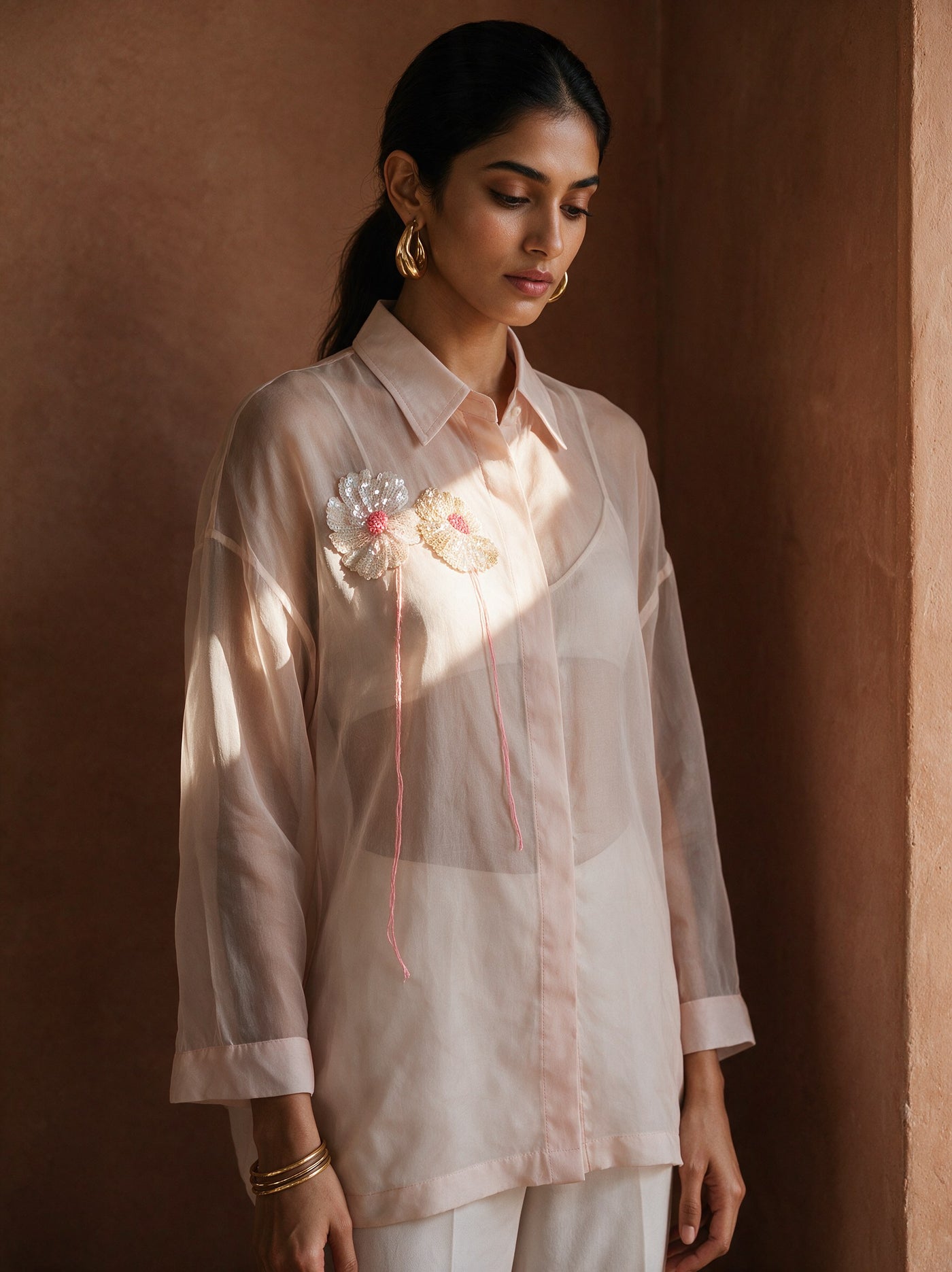 The Peach Organza Set — editorial, Pummy Walia