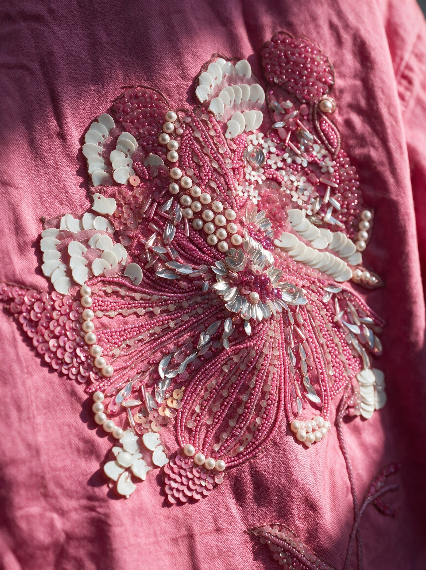 The Schiffli Co-ord — detail of the hand-work, Pummy Walia