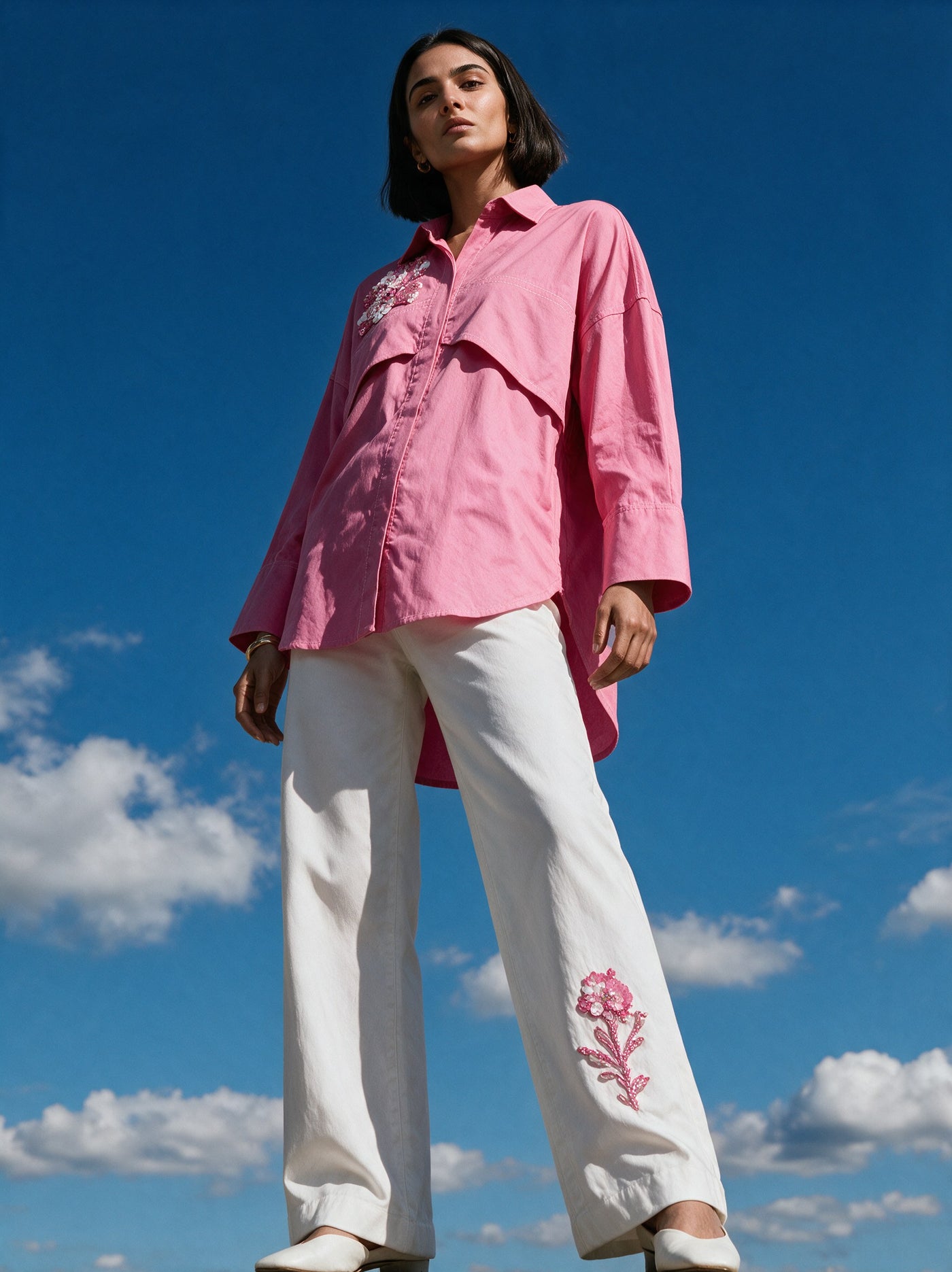 The Schiffli Co-ord — front, second colourway, Pummy Walia