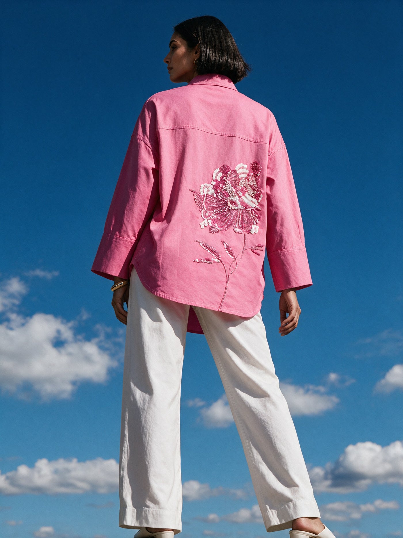 The Schiffli Co-ord — back, second colourway, Pummy Walia