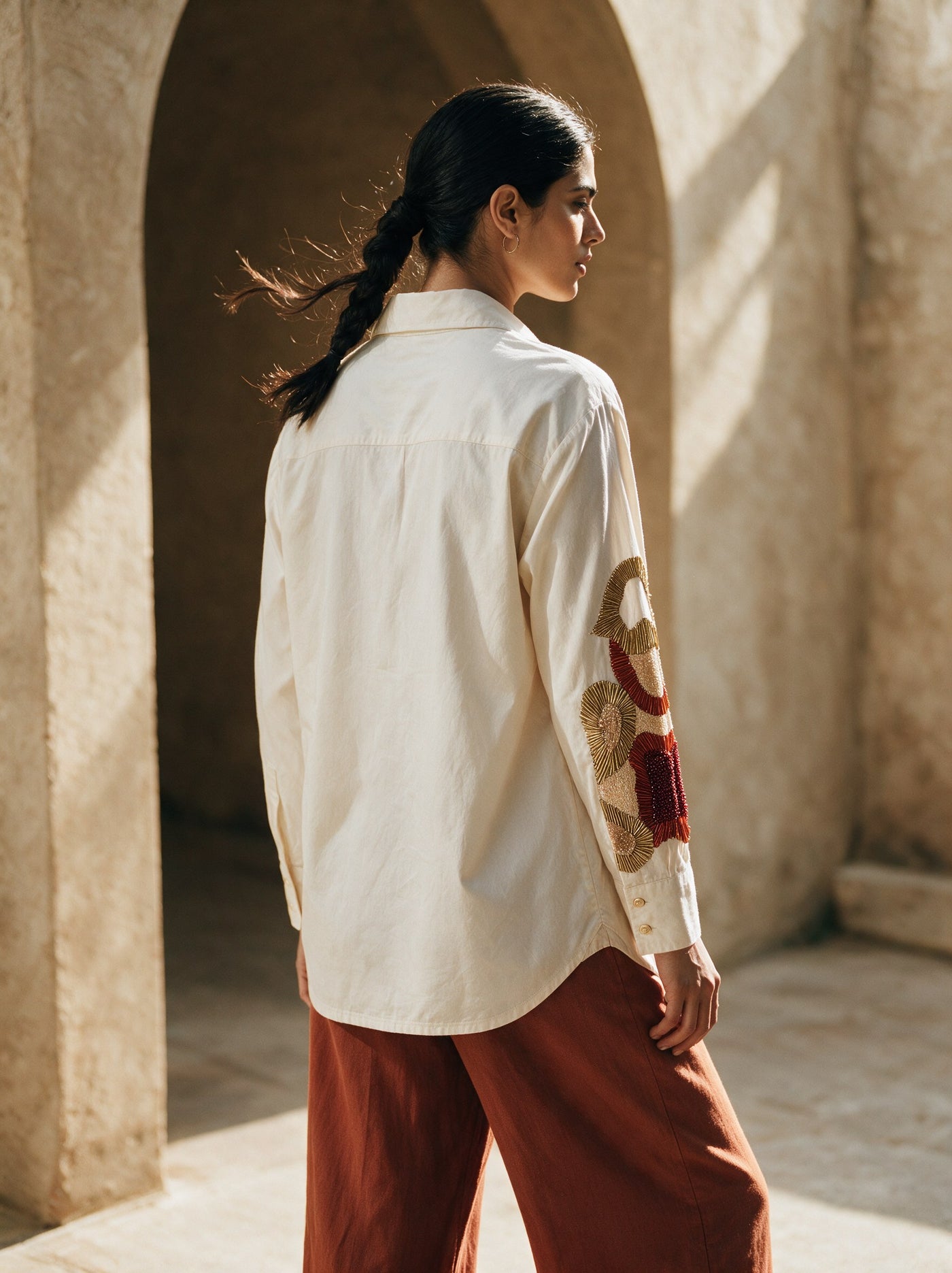 The Sunburst Sleeve Shirt — back, Pummy Walia