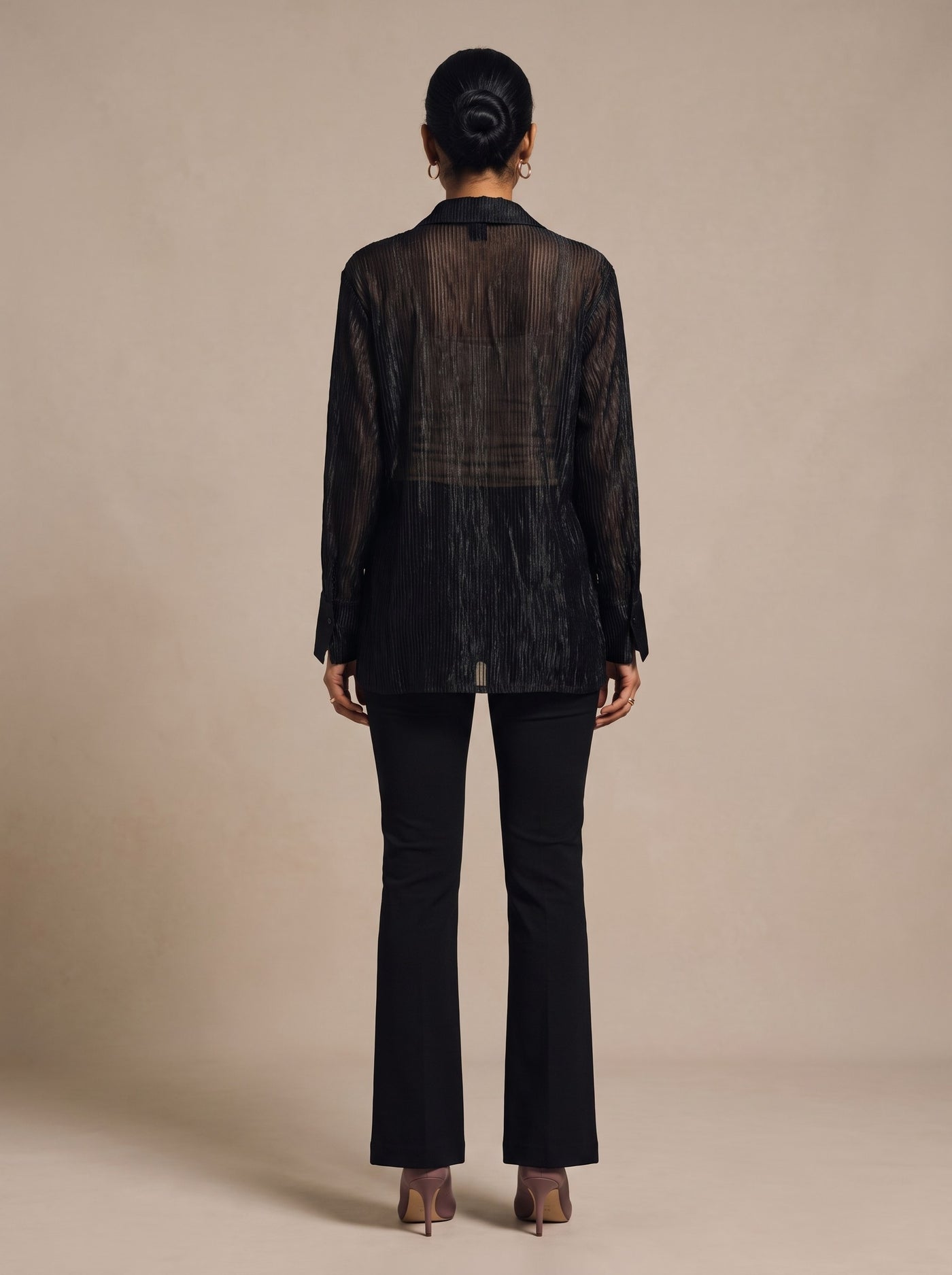 The Plissé Shirt — studio shot, Pummy Walia