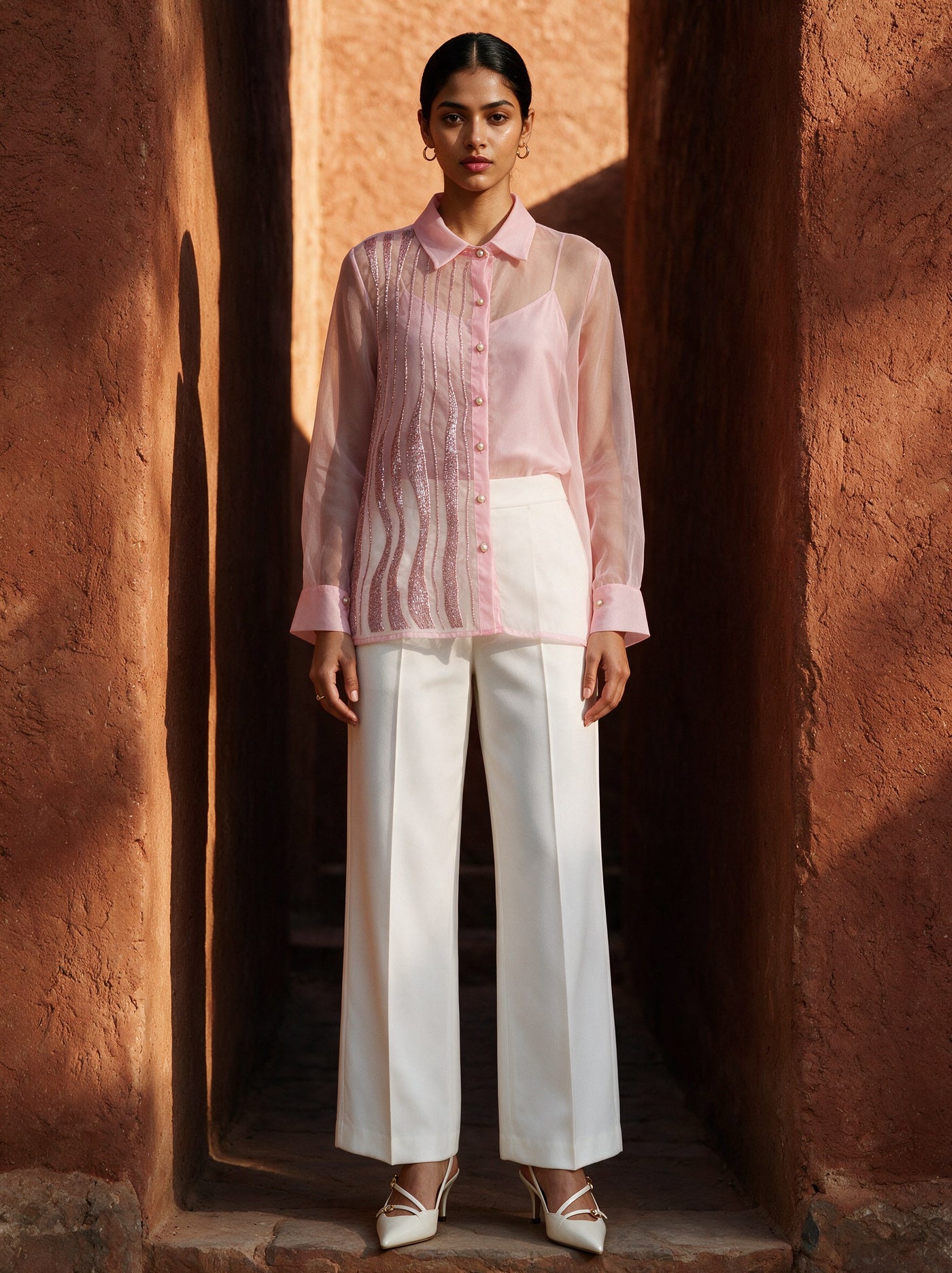 The Beaded Wave Shirt — front, Pummy Walia