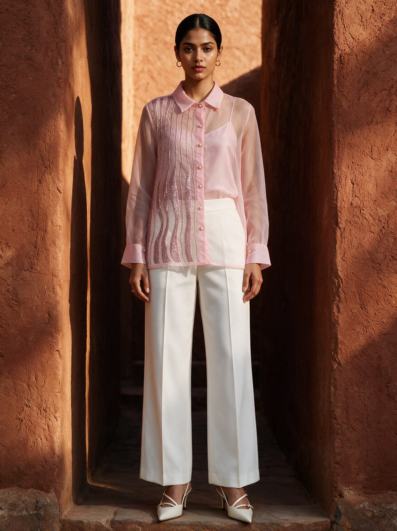 The Beaded Wave Shirt — front, Pummy Walia