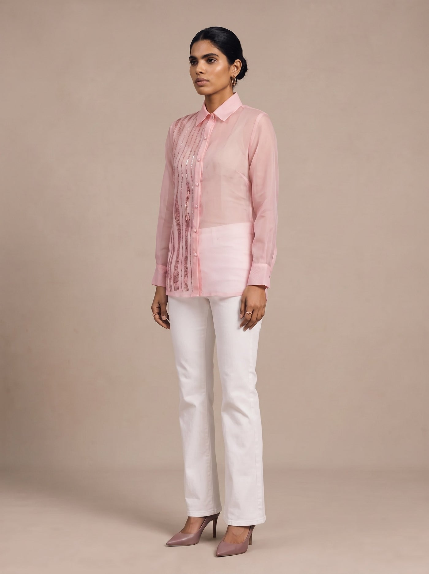 The Beaded Wave Shirt — studio shot, Pummy Walia