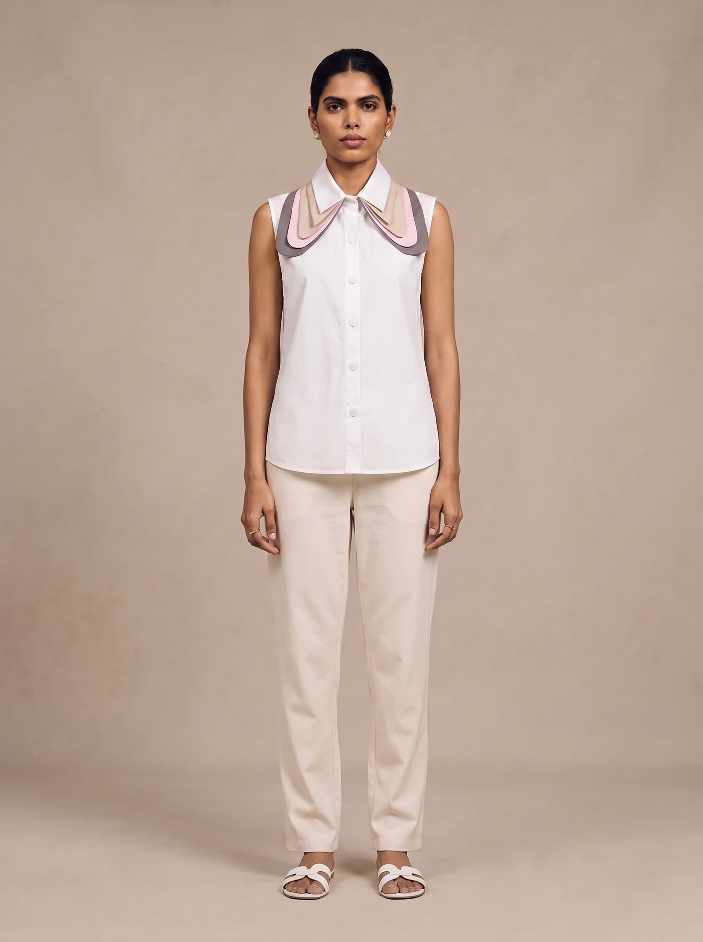 The Layered Collar Shirt — studio shot, Pummy Walia