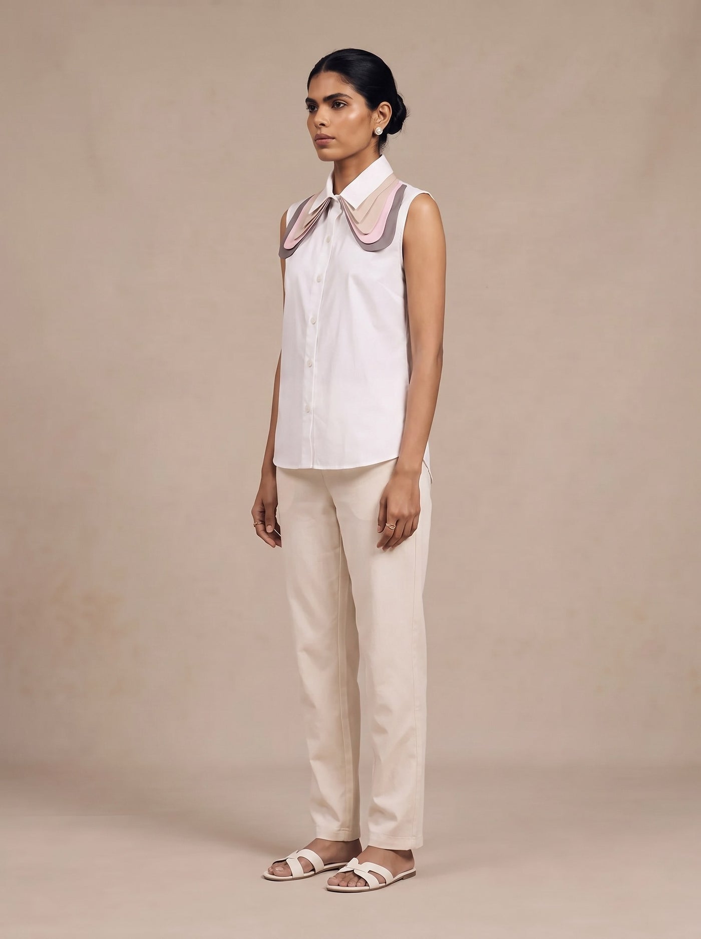 The Layered Collar Shirt — studio shot, Pummy Walia