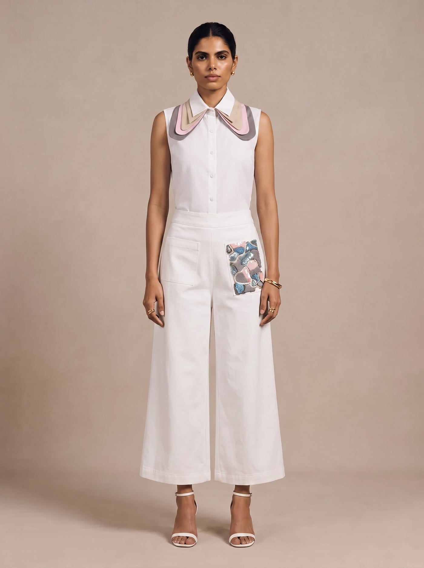 The Layered Collar Shirt — studio shot, Pummy Walia