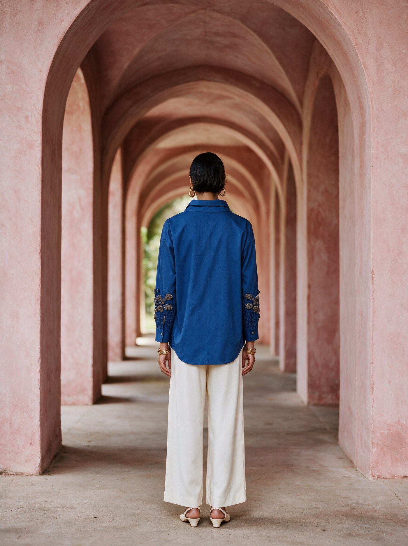 The Cobalt Sleeve Shirt — back, Pummy Walia