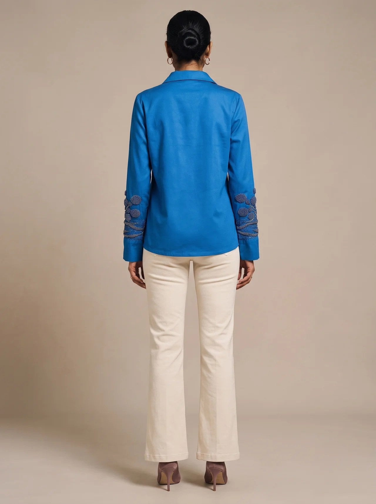 The Cobalt Sleeve Shirt — studio shot, Pummy Walia