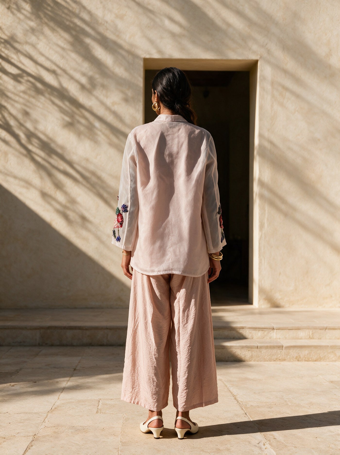 The Blush Organza Set — back, Pummy Walia
