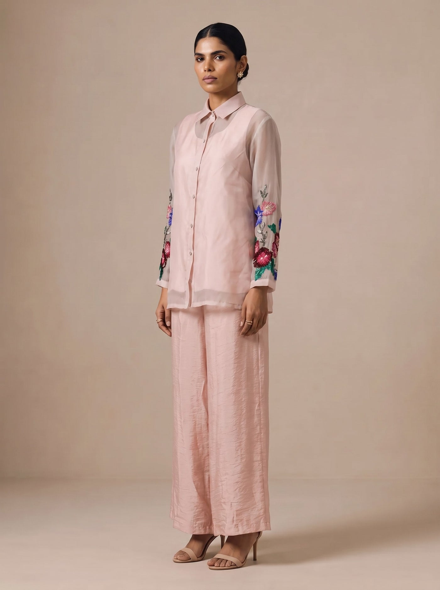 The Blush Organza Set — studio shot, Pummy Walia