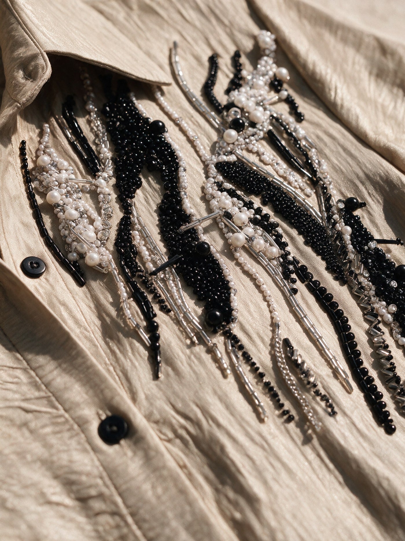 The Oatmeal Tissue Set — detail of the hand-work, Pummy Walia