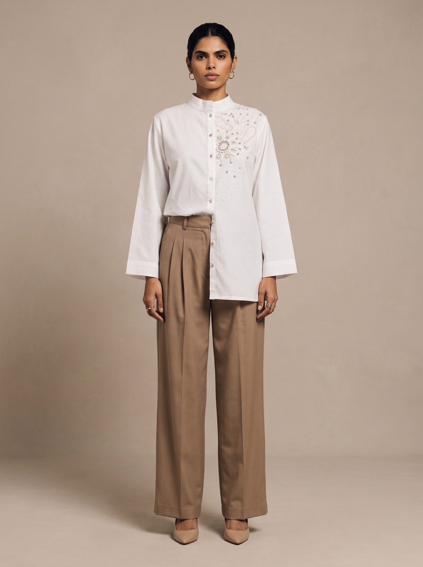 The Pearl Burst Shirt — studio shot, Pummy Walia