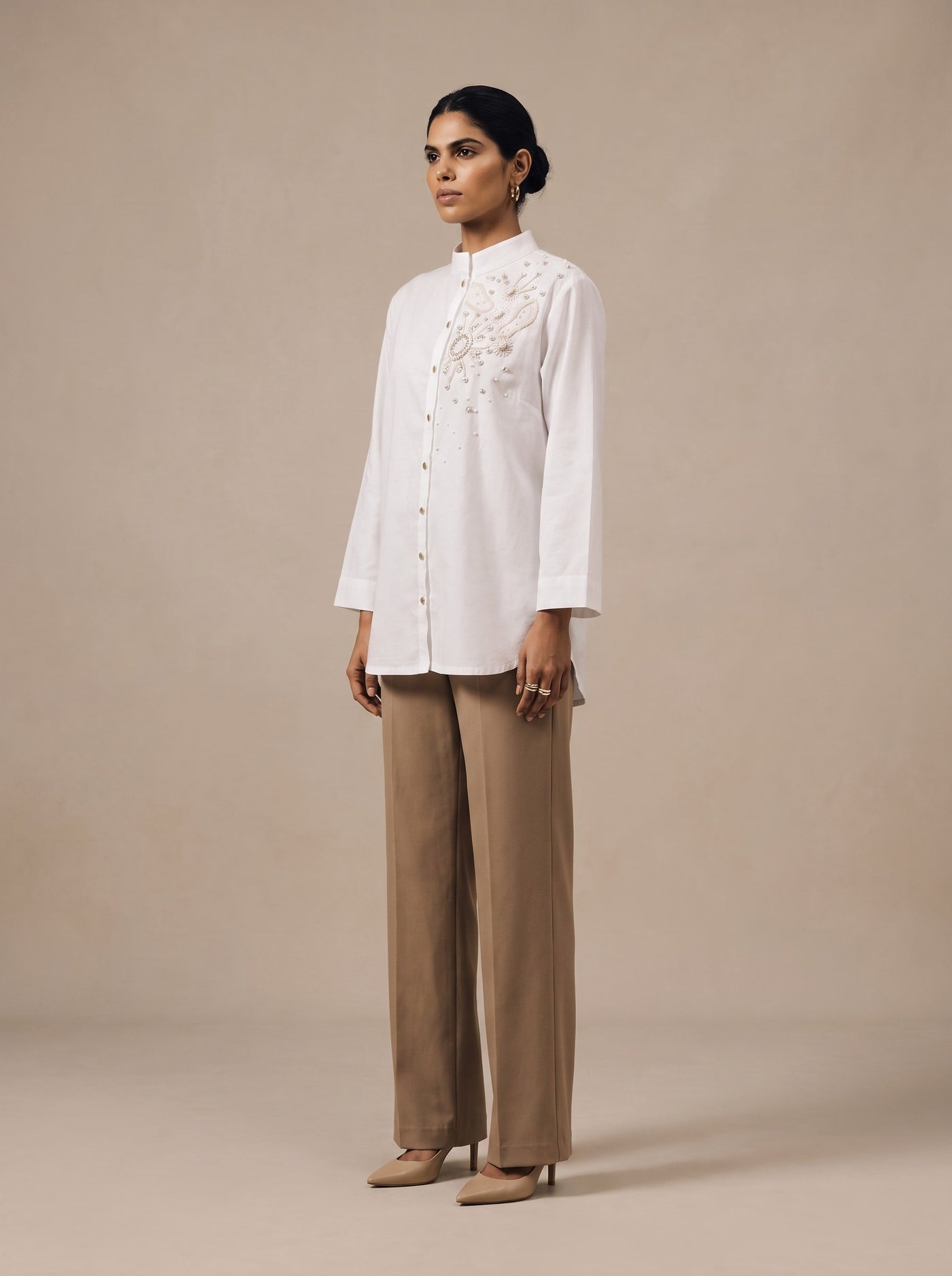 The Pearl Burst Shirt — studio shot, Pummy Walia
