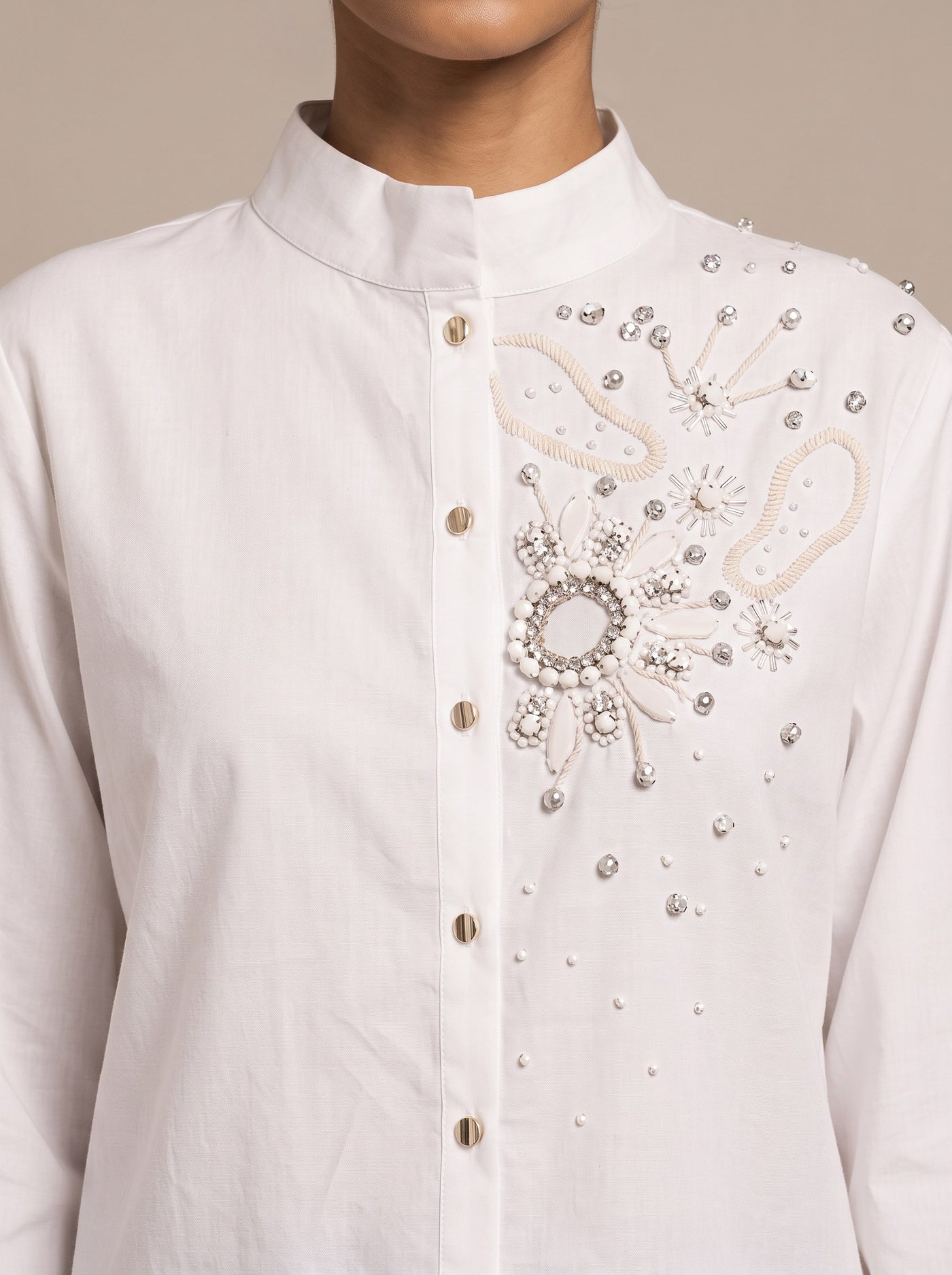 The Pearl Burst Shirt — studio shot, Pummy Walia