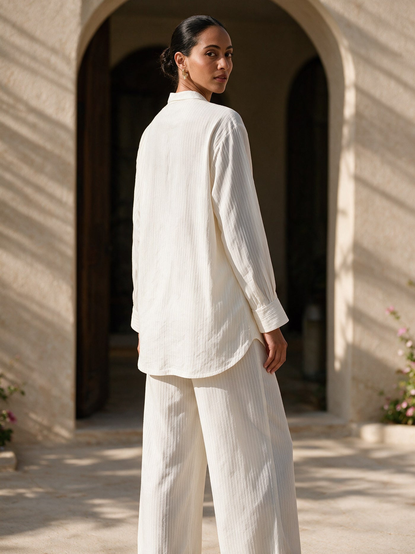 The Ivory Pintuck Set — back, Pummy Walia