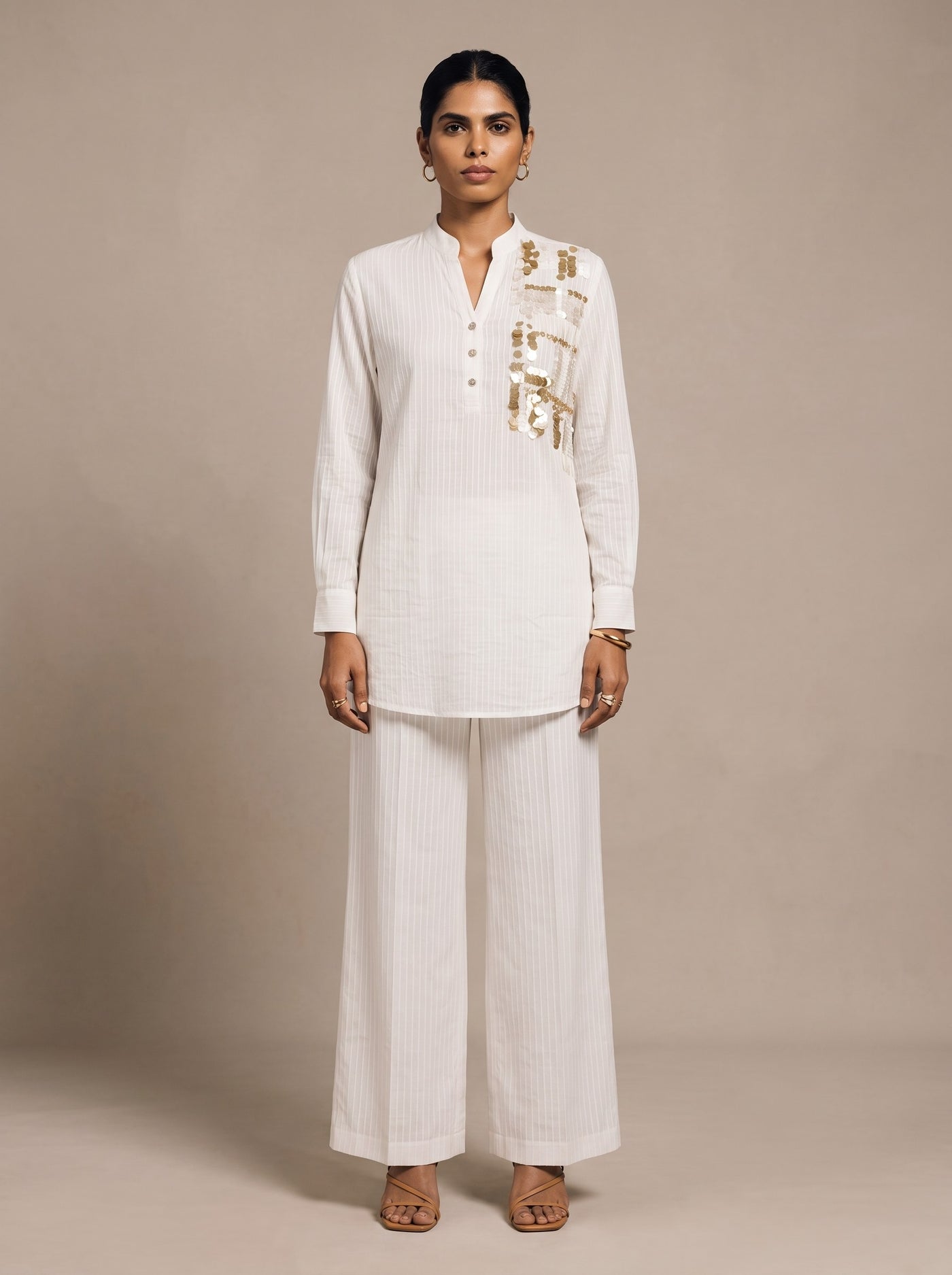 The Ivory Pintuck Set — studio shot, Pummy Walia