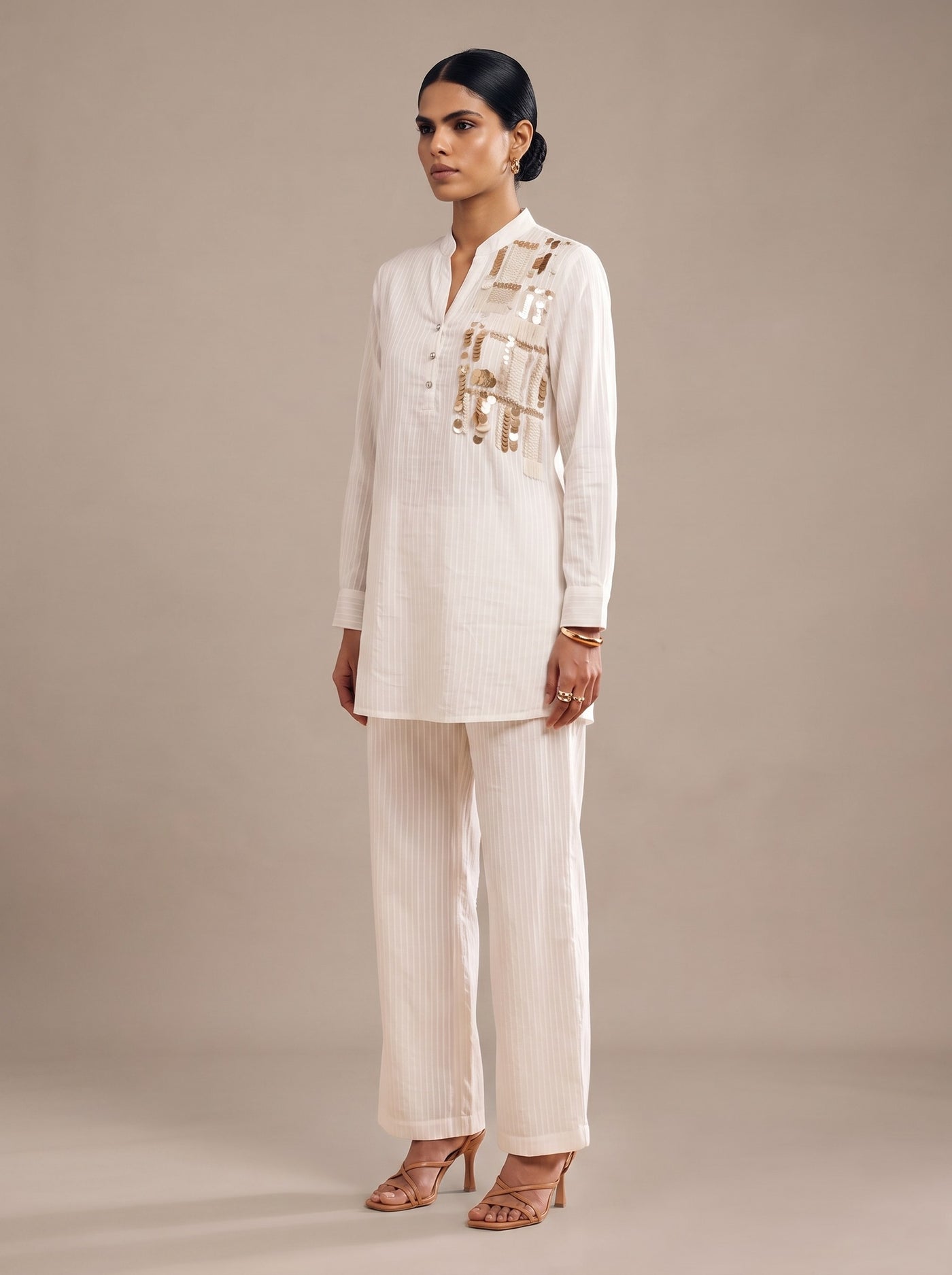 The Ivory Pintuck Set — studio shot, Pummy Walia