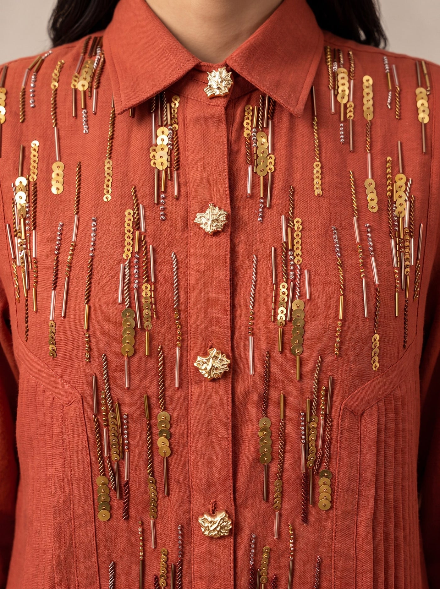 The Terracotta Pintuck Set — studio shot, Pummy Walia