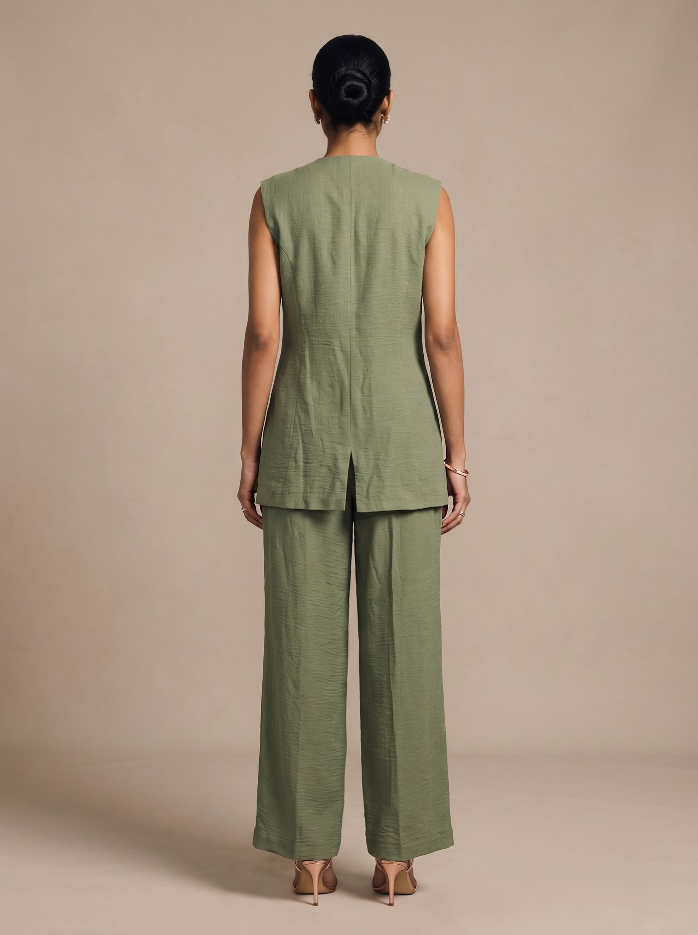 The Olive Wrap Set — studio shot, Pummy Walia