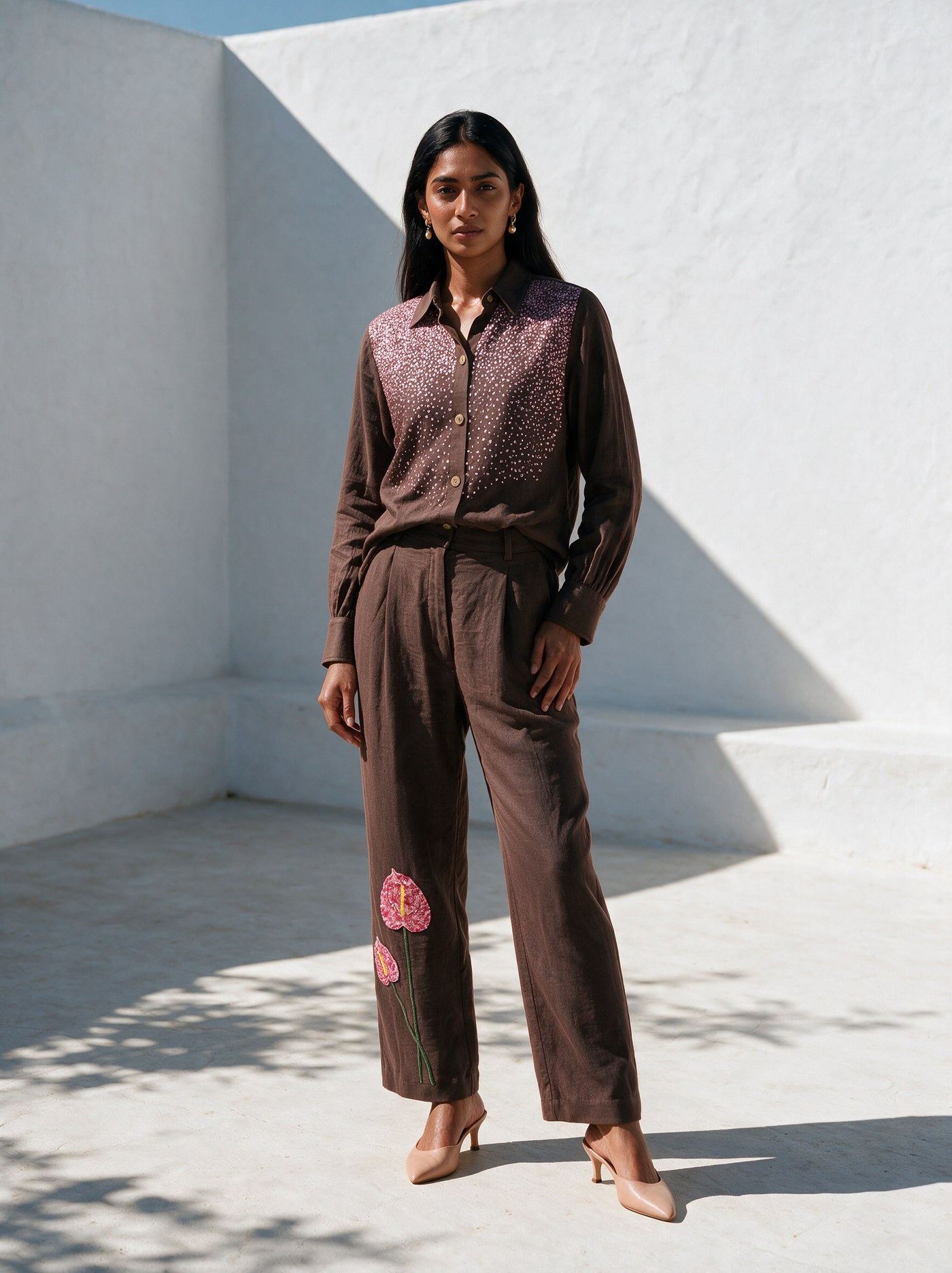 The Cocoa Anthurium Set — three-quarter view, Pummy Walia