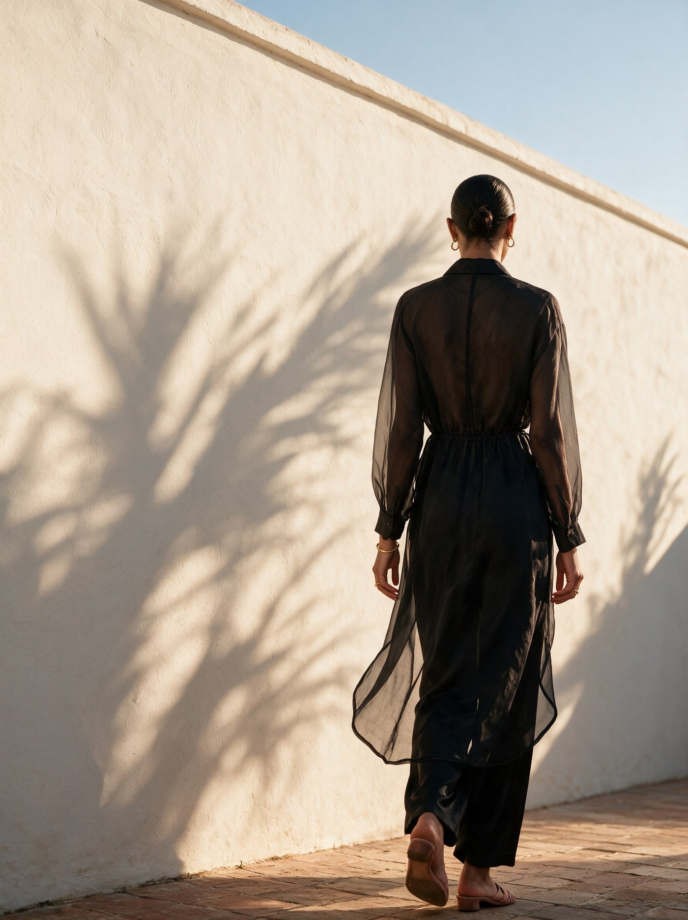 The Noir Organza Set — back, Pummy Walia
