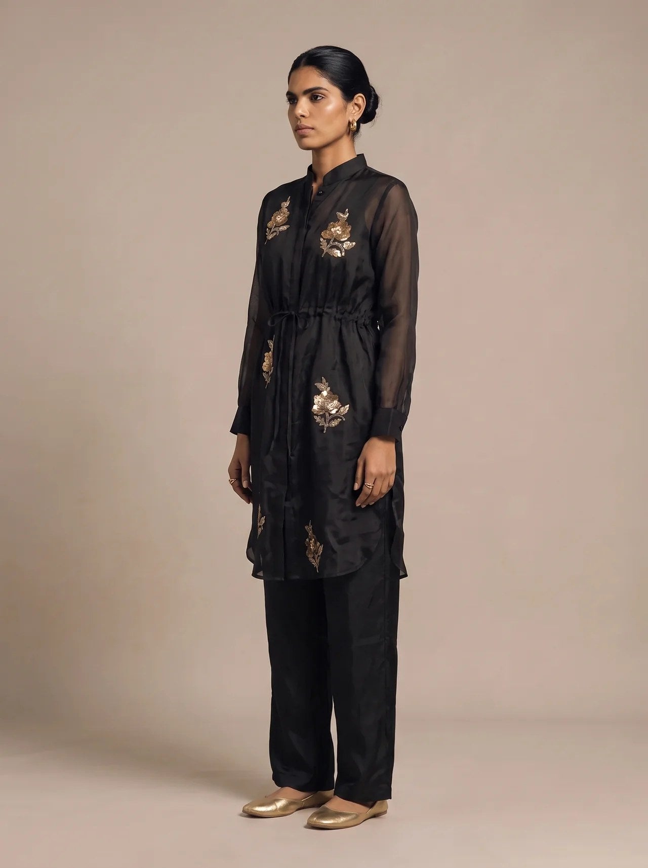 The Noir Organza Set — studio shot, Pummy Walia