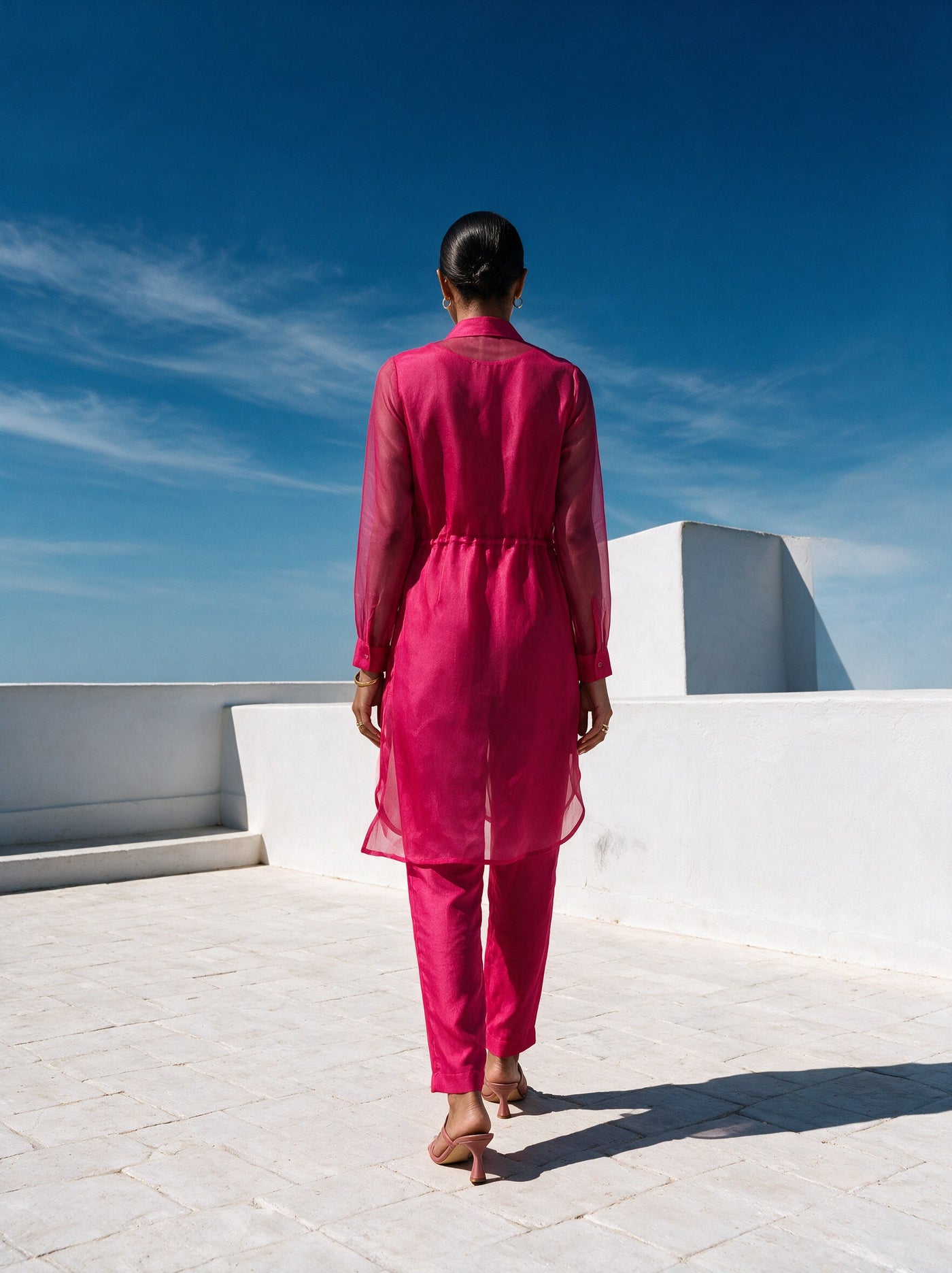 The Fuchsia Organza Set — back, Pummy Walia