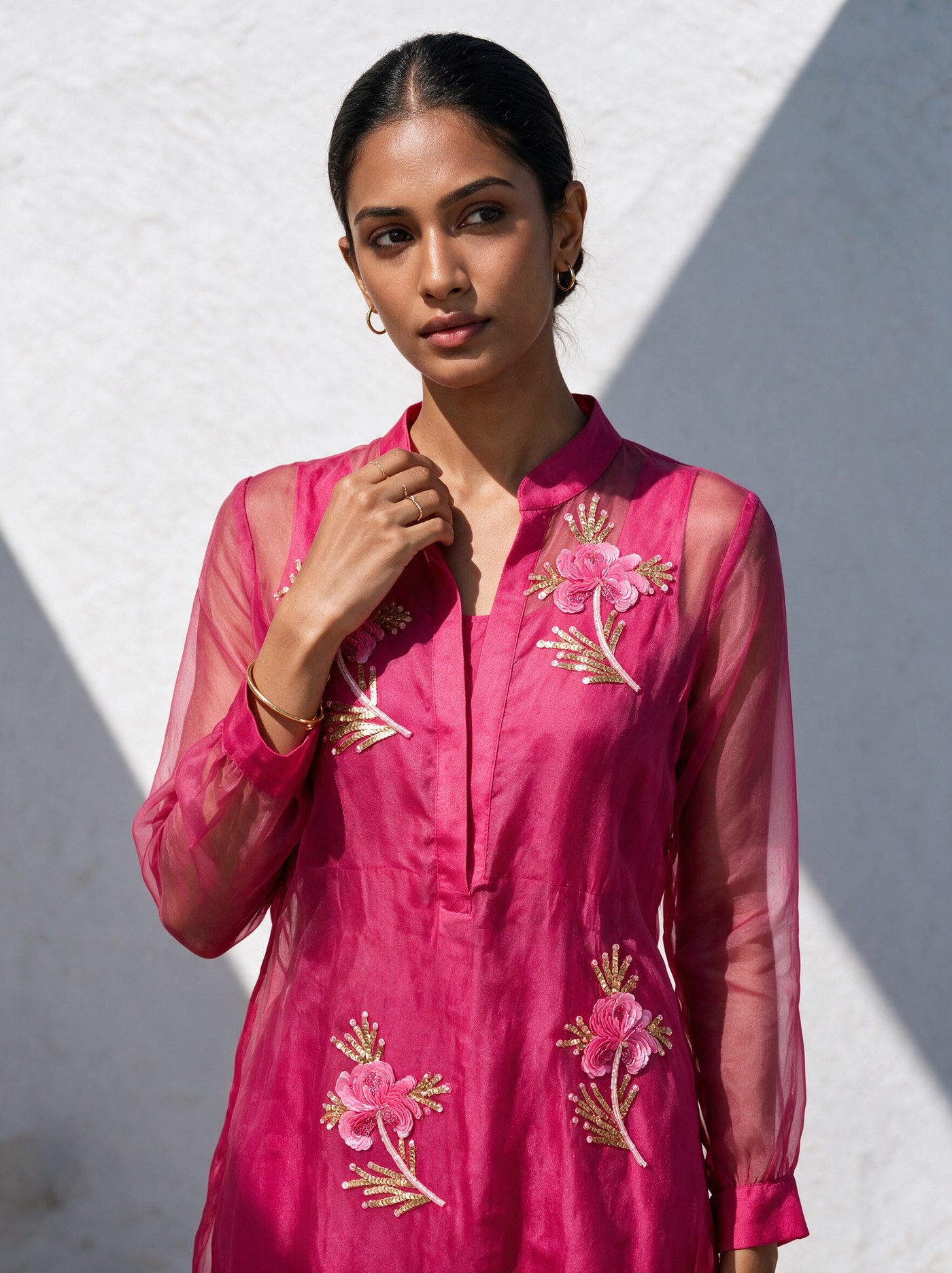 The Fuchsia Organza Set — editorial, Pummy Walia