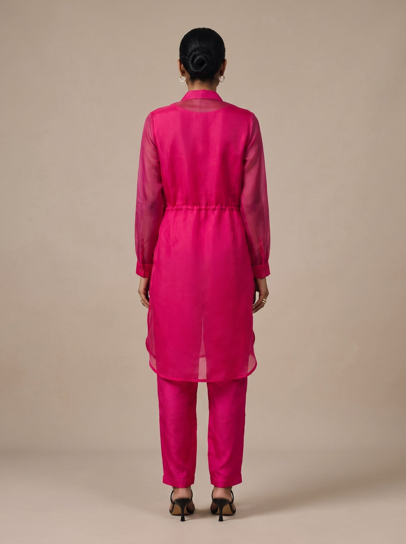 The Fuchsia Organza Set — studio shot, Pummy Walia