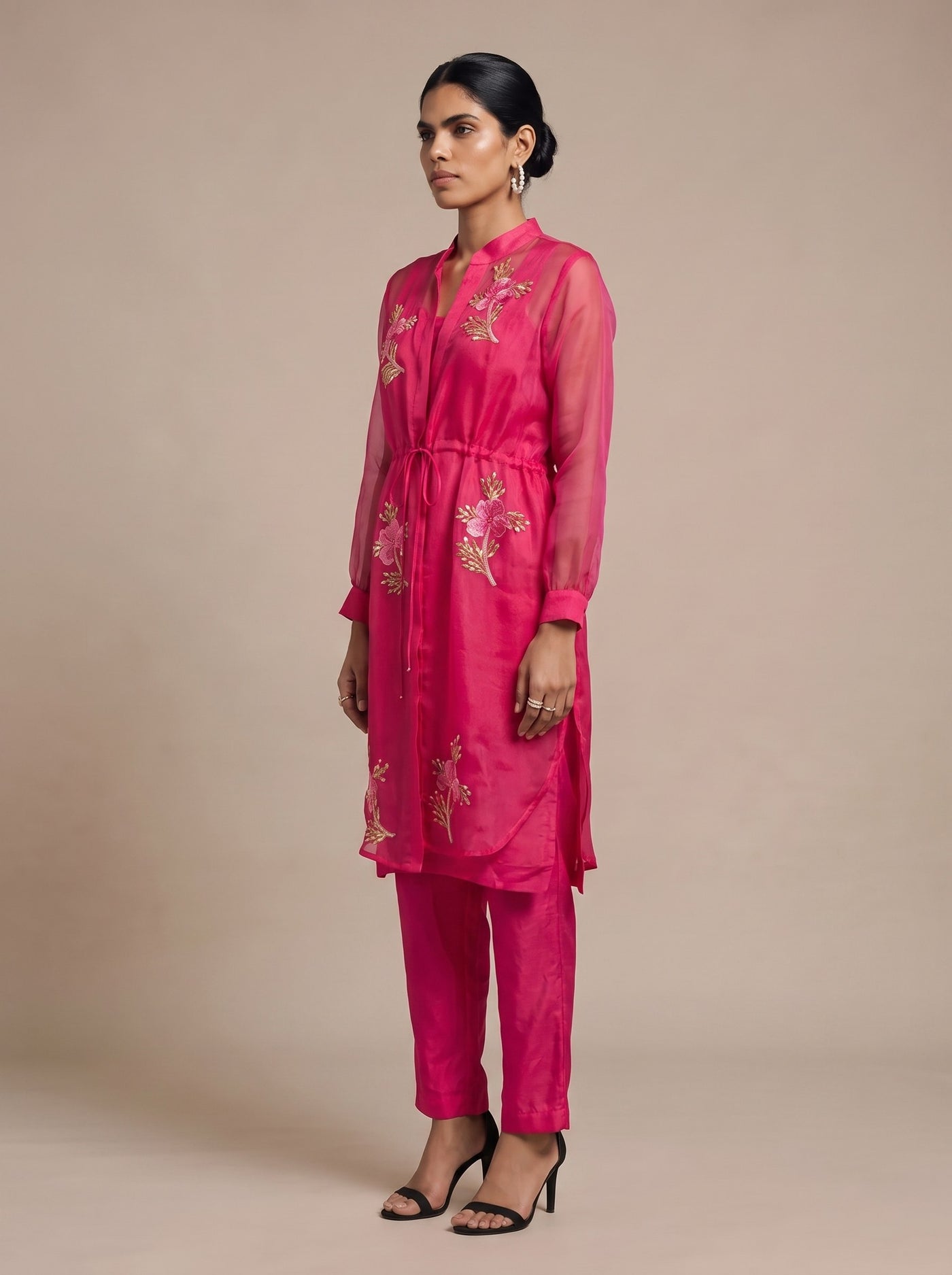 The Fuchsia Organza Set — studio shot, Pummy Walia