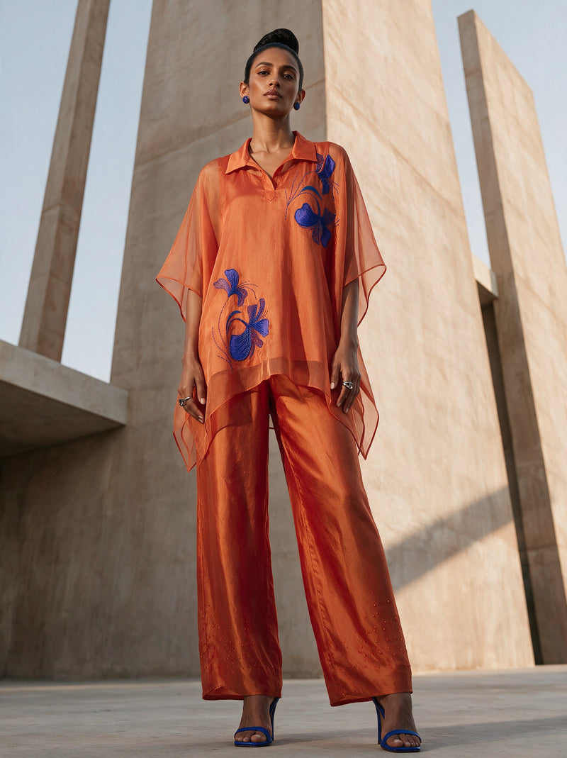 The Marigold Cape Set — front, Pummy Walia
