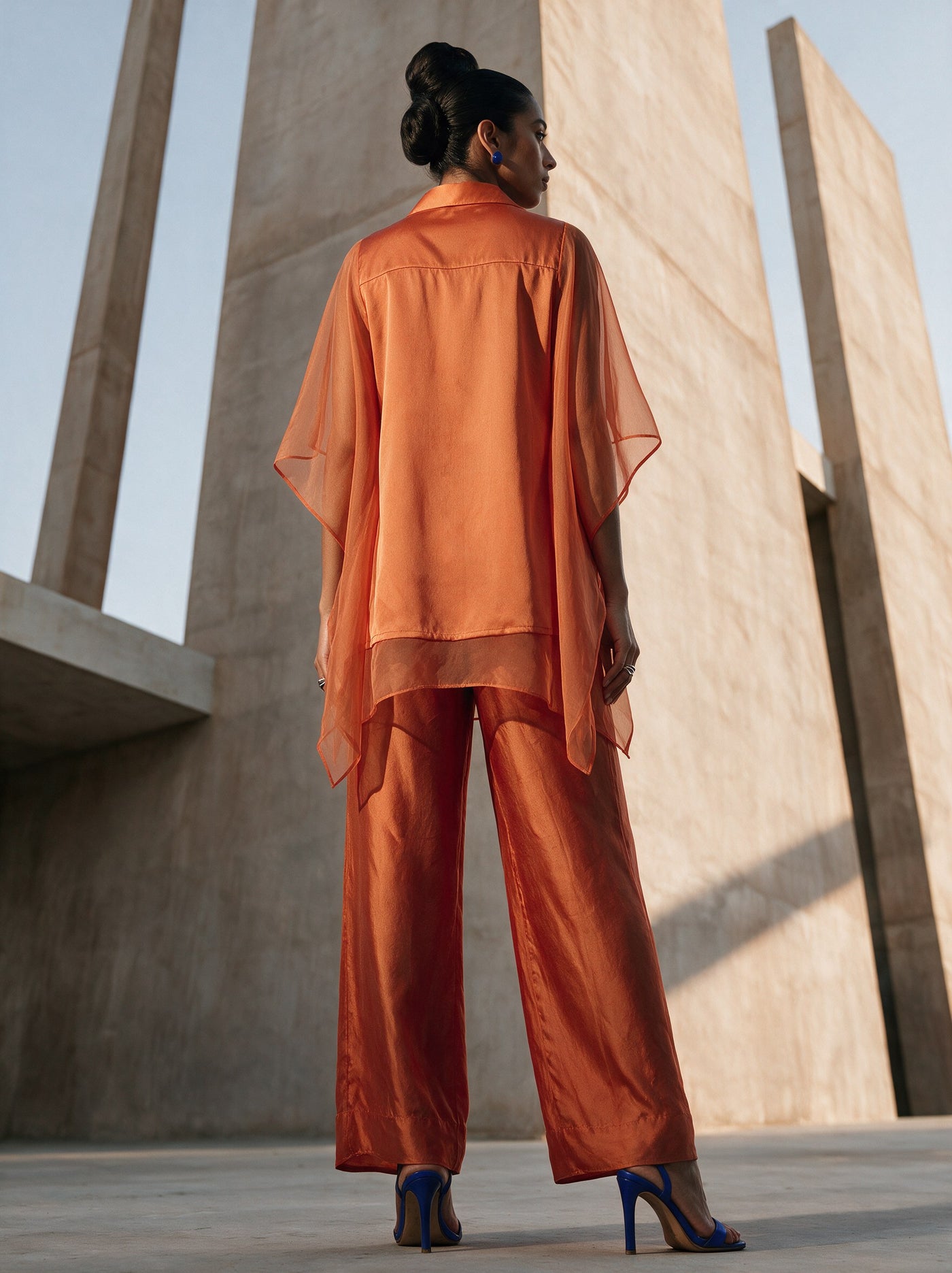 The Marigold Cape Set — back, Pummy Walia