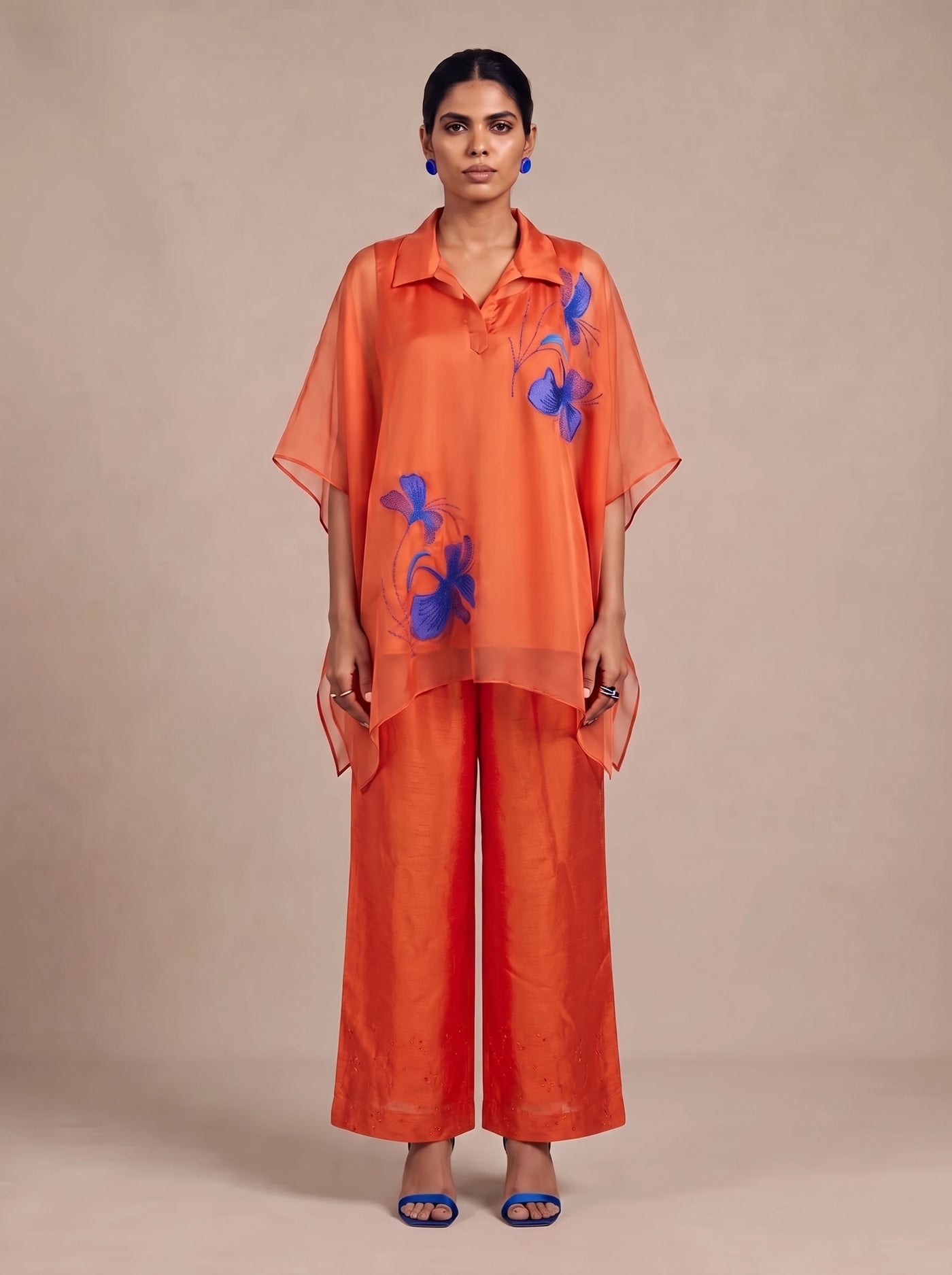 The Marigold Cape Set — studio shot, Pummy Walia