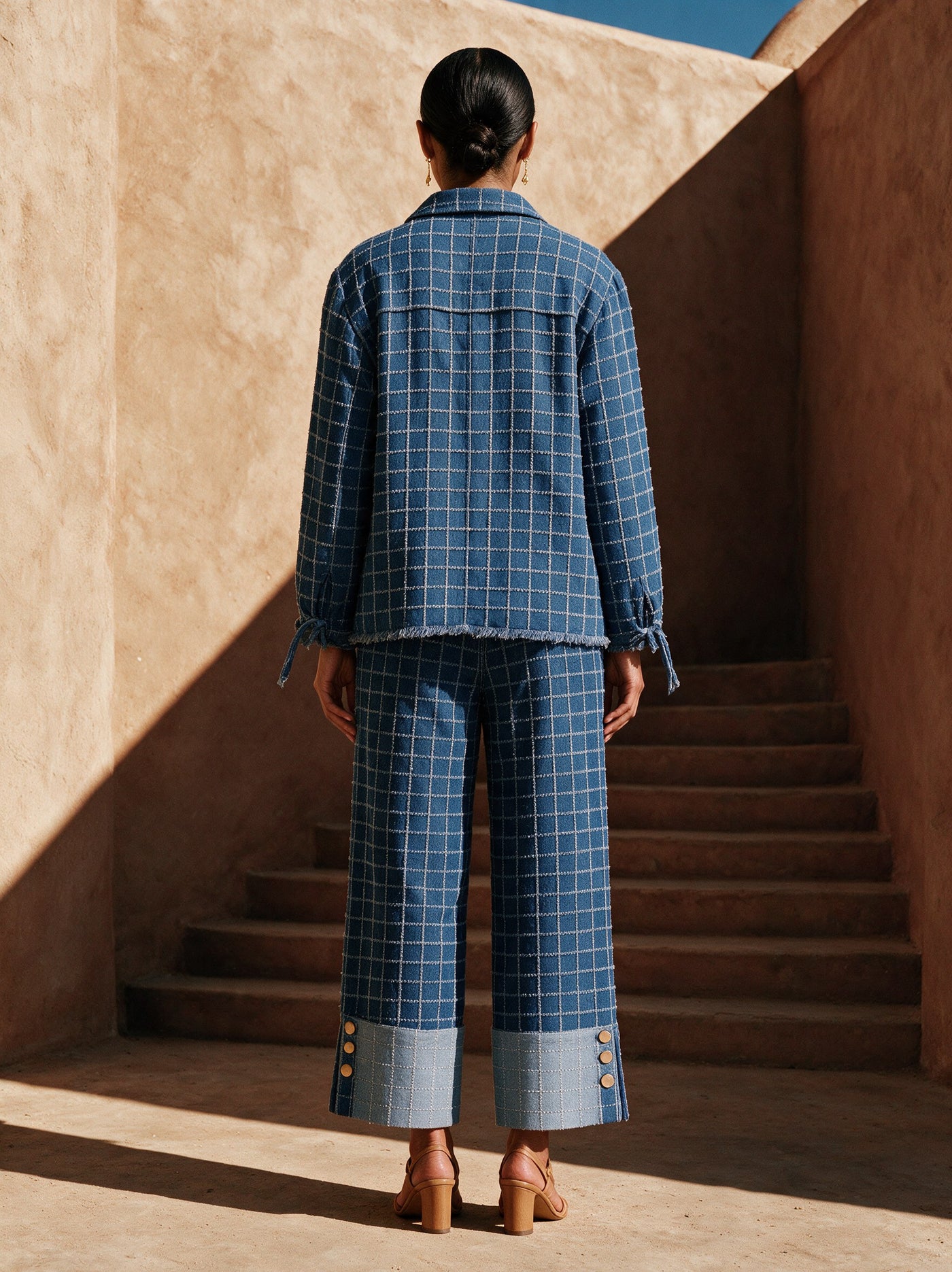The Windowpane Blazer Set — back, Pummy Walia