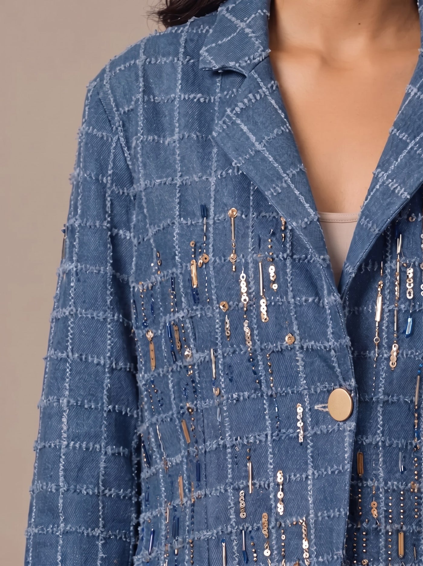 The Windowpane Blazer Set — studio shot, Pummy Walia